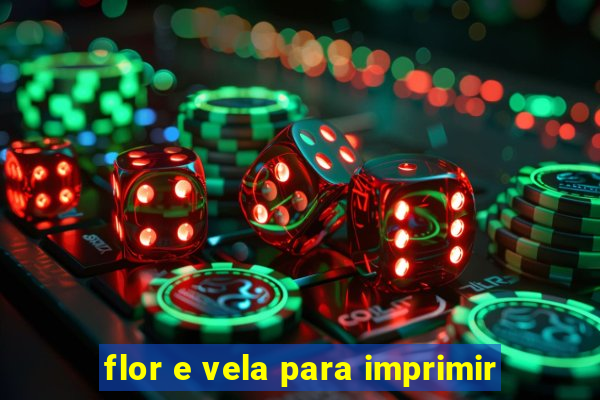 flor e vela para imprimir